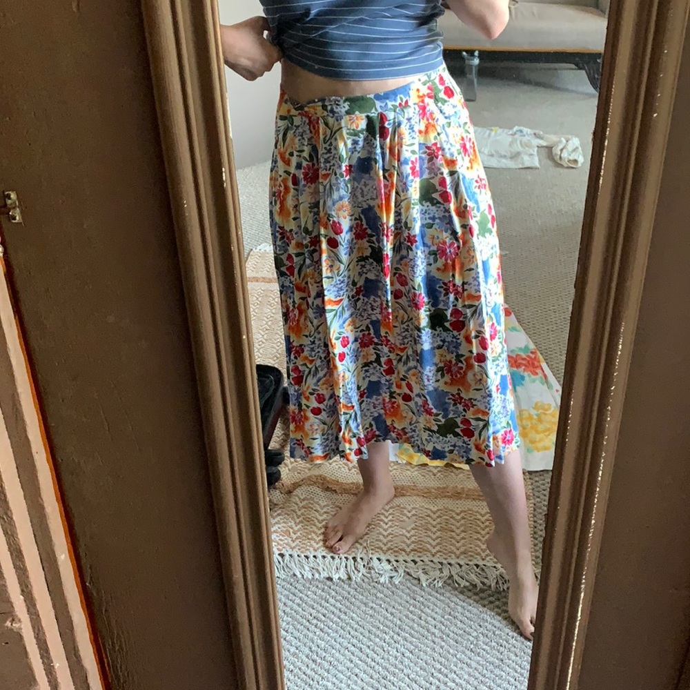 Vintage floral maxi skirt